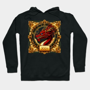 Wooden Gold Red Dragon 2024 No.3 Hoodie